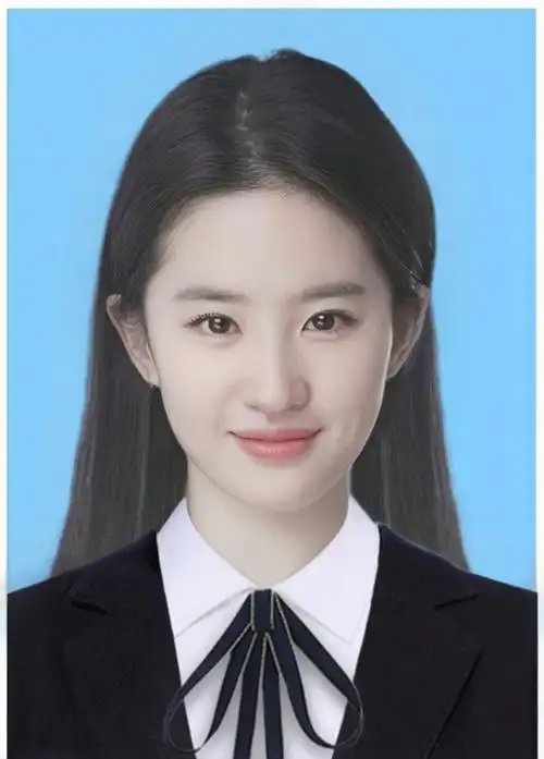 刘亦菲(并非ai换头别人,美图秀秀证件照功能 抠图,个人爱好,技术有限)