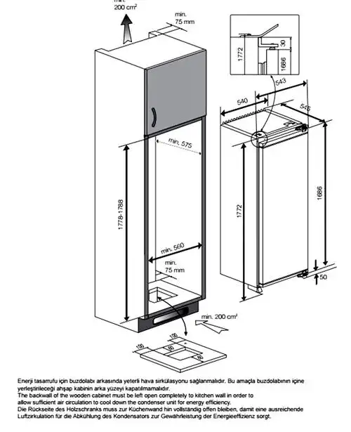 冰箱德厨格卫德格tekatki2嵌入式组合单门冷藏其它厨房家电