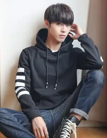 阁蓝特2017秋冬新款青少年男孩男士连帽休闲加厚套头卫衣男生初高中