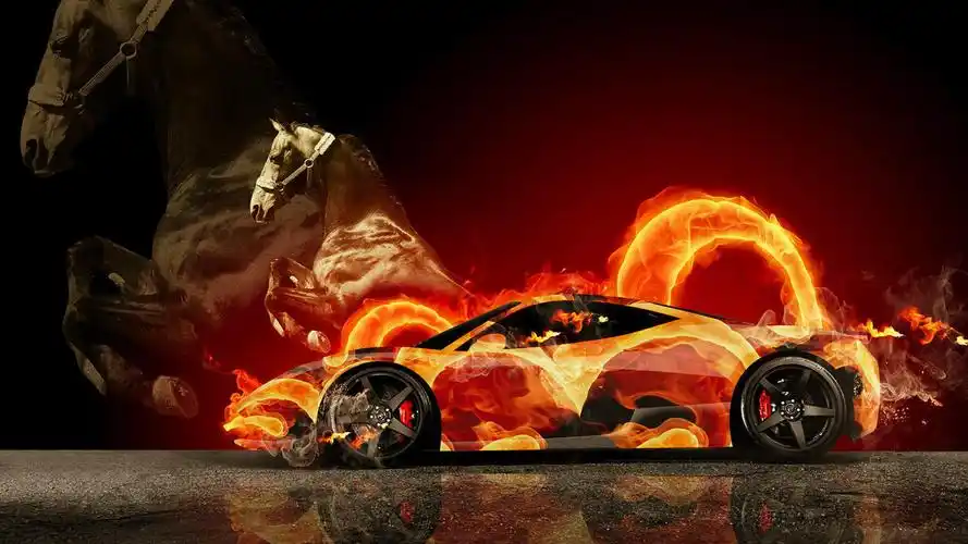 烈焰跑车霸气高清桌面壁纸高清大图预览1920x1080_汽车壁纸下载_美桌