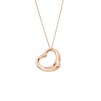 【买手代购】tiffany蒂芙尼心形项链蒂凡尼女式18k金开心心形open吊坠