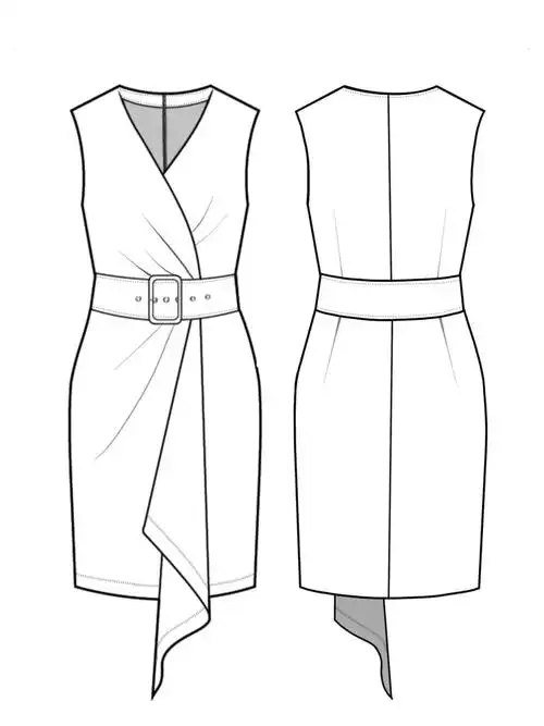 服装款式图|连衣裙款式图