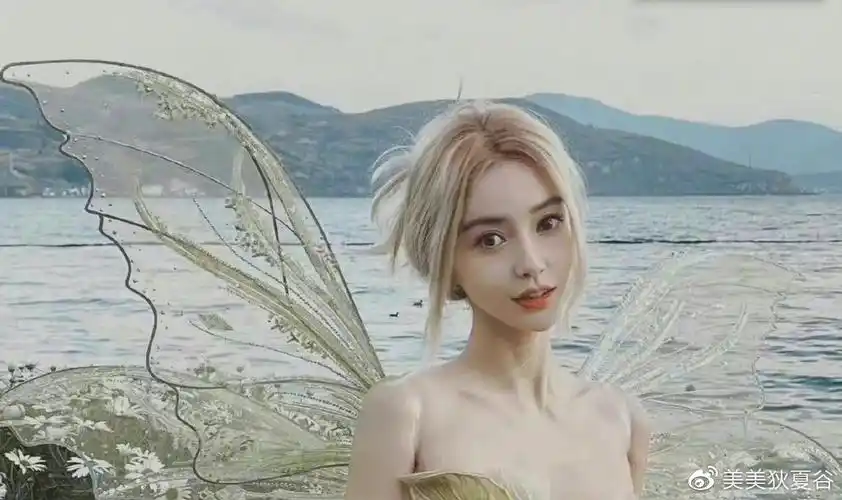 angelababy金发仙女庆生照曝光,戴蜻蜓翅膀仙气足,离异后更少女