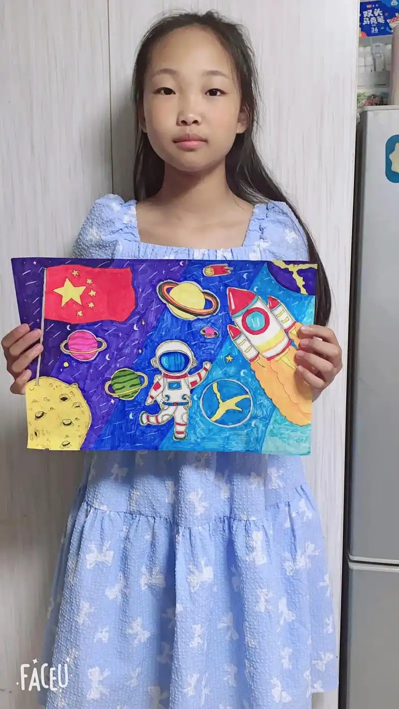 童真里的色彩#爱画画的孩子 #画画96 #儿童画作品 - 抖音