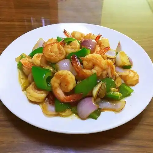 洋葱炒虾仁,家常可口下饭菜