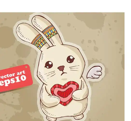 可爱卡通兔子矢量素材下载(图片id:189162)_-卡通形象-矢量素材_ 集