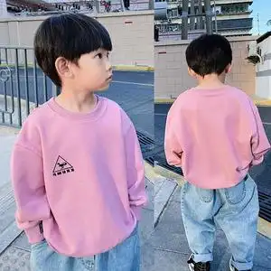 男童粉色卫衣2022春秋新款韩版中小童长袖打底衫儿童春季套头上衣