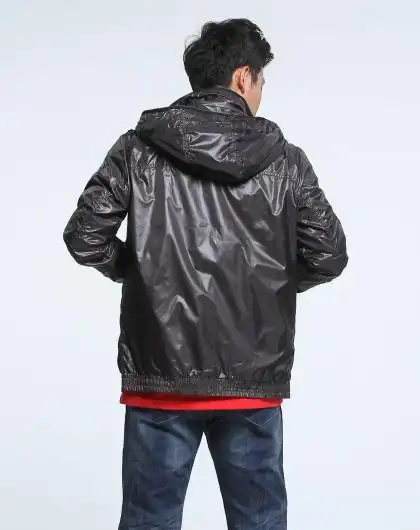 冷灰色时尚长袖甩帽外套