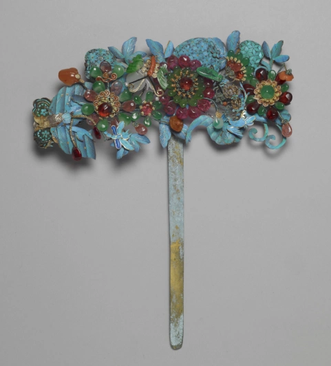 清同治 点翠花簪(整体) 台北故宫博物院馆藏