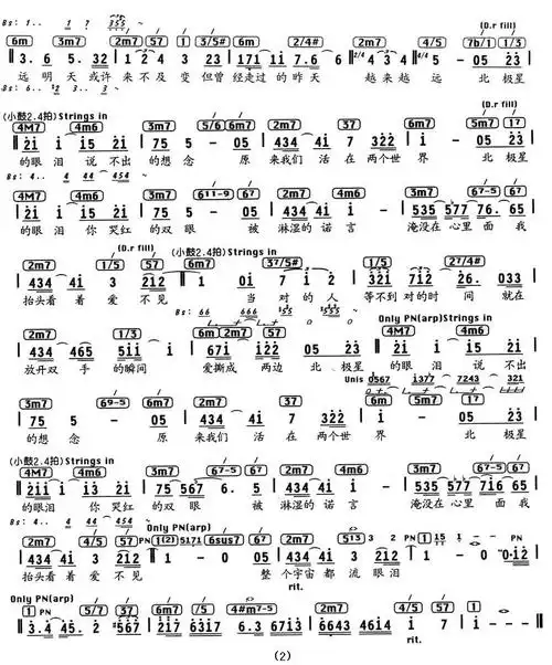 北极星的眼泪编配乐谱提示按f11切换浏览器全屏模式