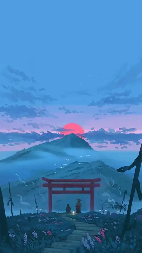 唯美治愈系迷人风光插画