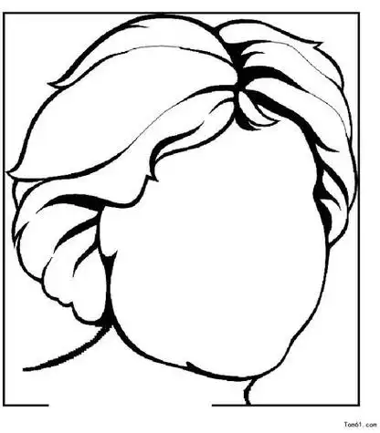 脸部轮廓图简笔画