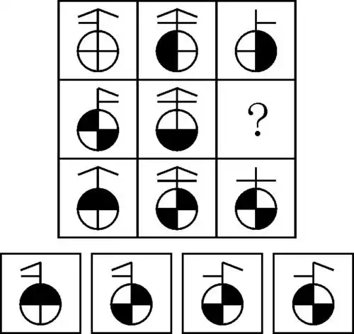 图形推理中的黑白叠加问题最初出现在题干图形有黑白两色小格的