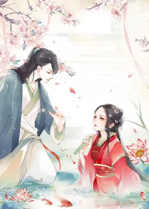 唯美古风动漫人物cp背景图