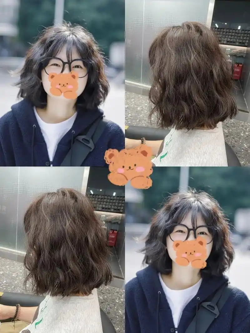 中短发发型02中短发烫发02减龄发型02蓬松烫发蛋卷头02法式