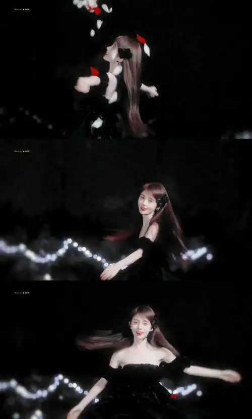 鞠婧祎新年烟花氛围感写真