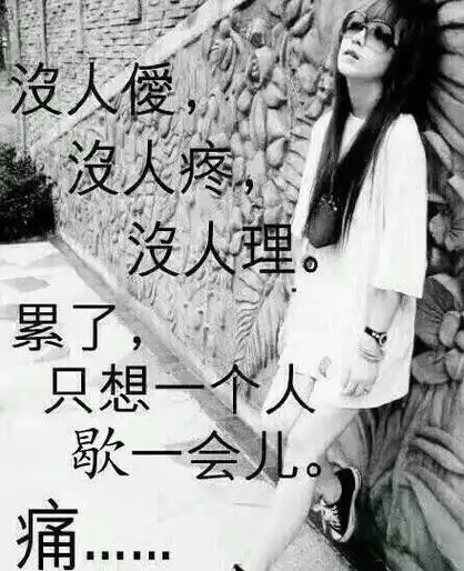 没人爱,没人疼,没人理.累了只想一个人歇一会儿.