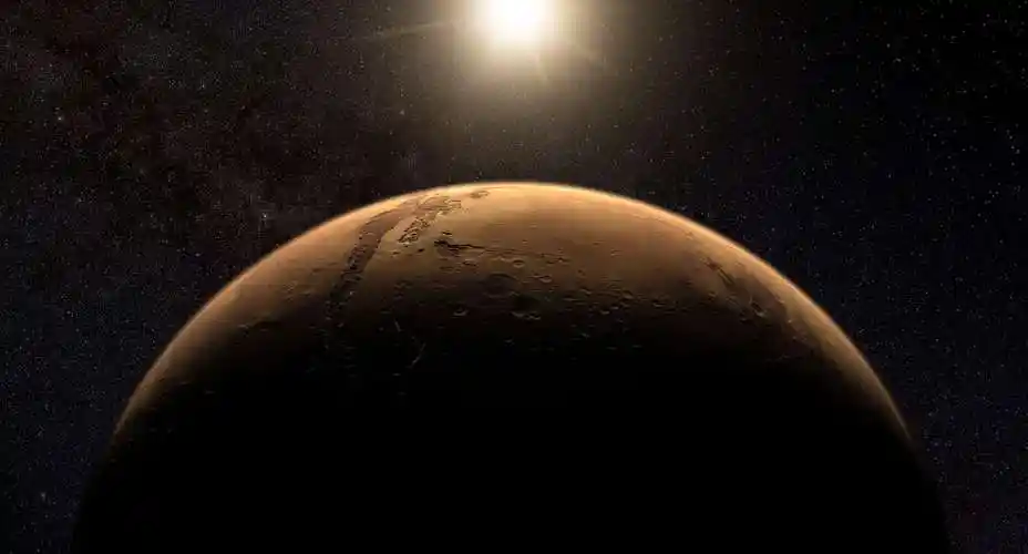 科幻火星与太阳图片