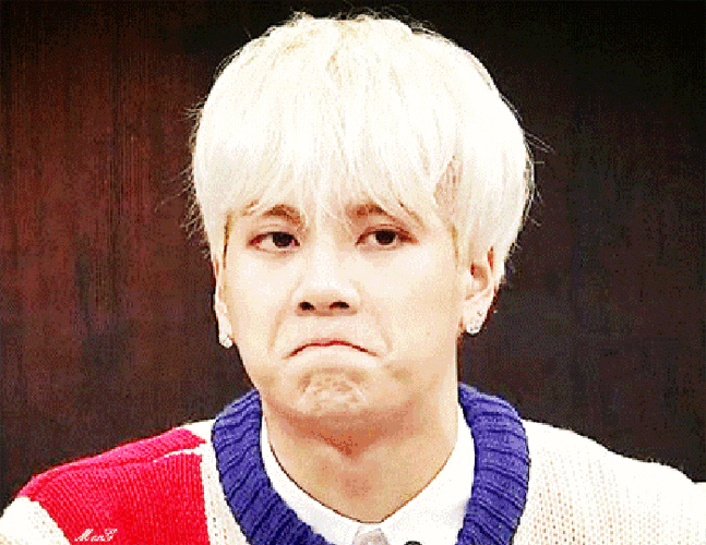 got7帅男金发噘嘴gif动图_动态图_表情包下载_soogif