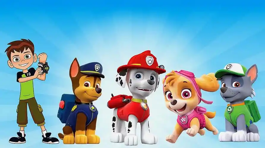 和小黄人一起给汪汪队成员找到正确的头部,少儿启蒙早教