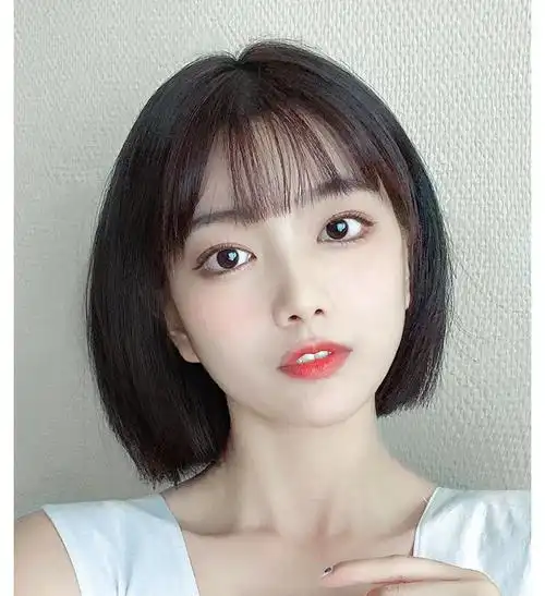 假发女短发圆脸新式发套波波头空气刘海气质修脸锁骨发自然全头套波波