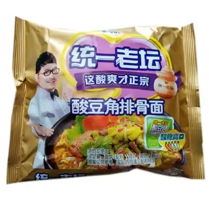 统一老坛酸豆角排骨面 泡面 碗面 袋面 方便面 110克
