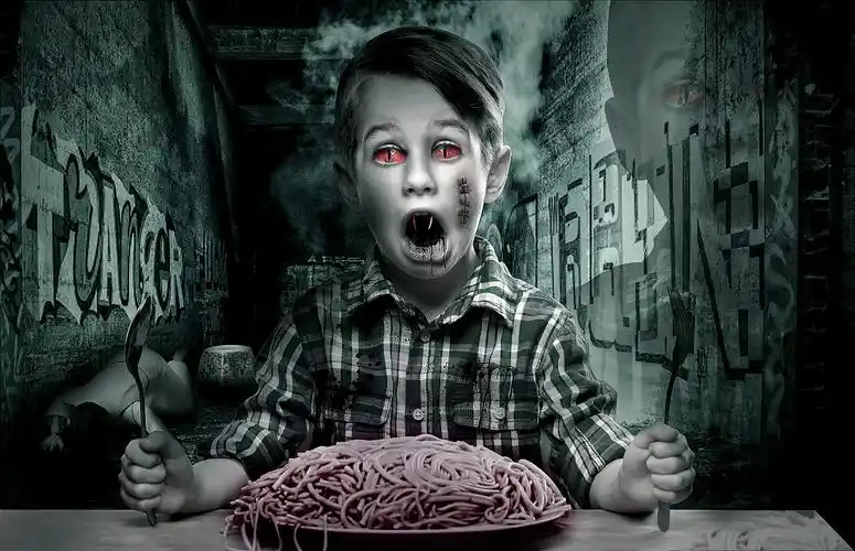 僵尸小孩合成海报