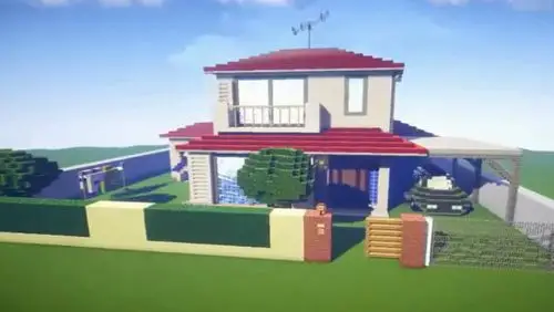 我的世界:玩家用5小时造出蜡笔小新家,看到院子就是鼻子有点酸