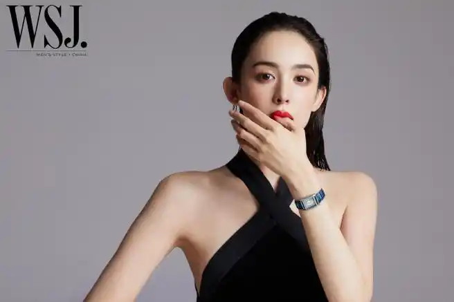 娜扎湿发红唇妆##娜扎wsj一月刊封面##wsj新刊