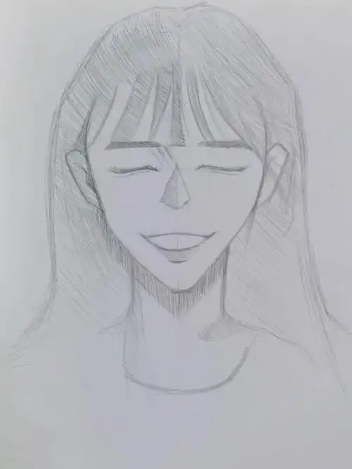 铅笔画人物头部