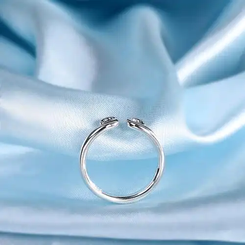 跨境配饰新品s925银饰品情侣款雕刻爱你一万年戒指源头厂货