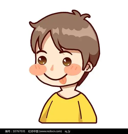吐舌头的调皮男孩表情包