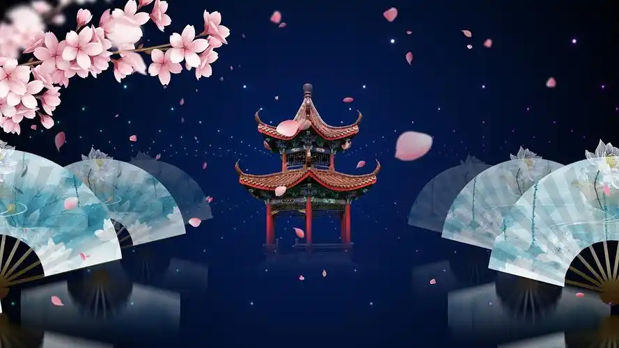 4k唯美大气古风古典舞背景视频古典舞台背景视频