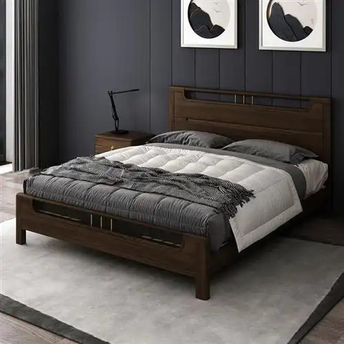 贝意意品2020新款金丝檀木全实木床1.8米主卧实木床