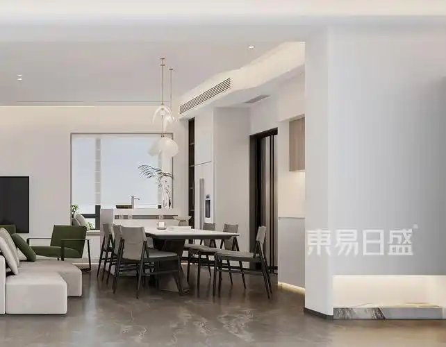 仁和春天国际花园170平三居意式轻奢风格装修效果图