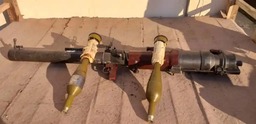 图:塔利班展示的65式82mm无后坐力炮图:塔利班的69-1式40火其实在反