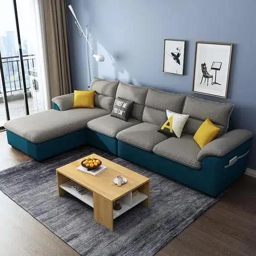 2021年新款小户户型布艺沙发客厅组合拆洗现代简约四人布艺沙发