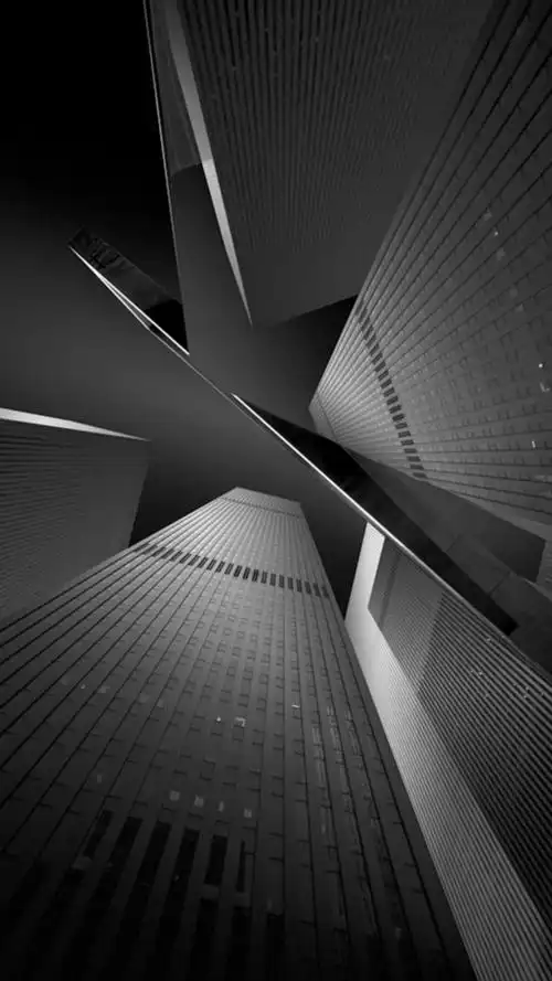 酷黑大气商务高楼h5背景