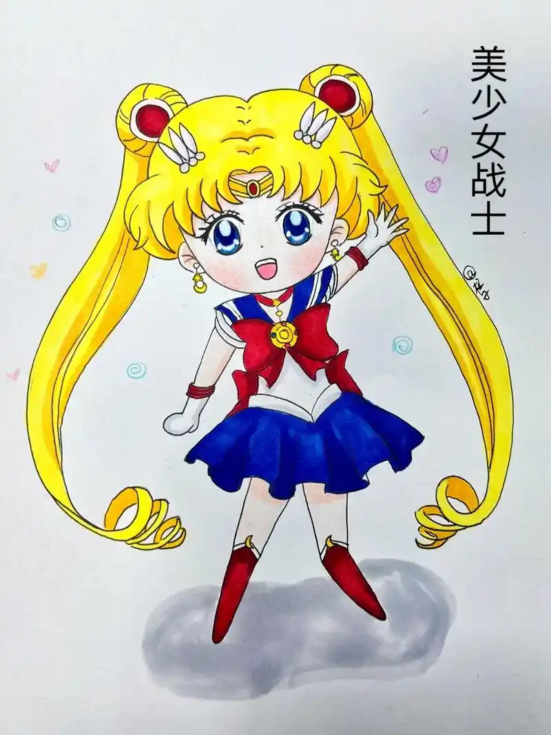 美少女战士过程图.#图文伙伴计划 #零基础学画画 #动漫人物 - 抖音