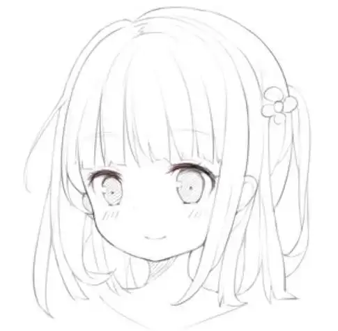 可能一时半会找不到,如果二次元素描图设计图动漫风女孩素描线稿素材