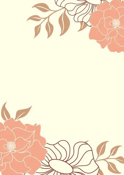 矢量花朵海报简约背景