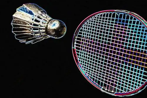 抽象羽毛球运动