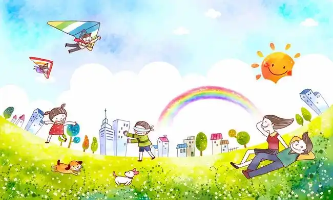 kt板幼儿园画报文明礼仪卡通环保科技画儿童画背景墙幼儿园小报说明