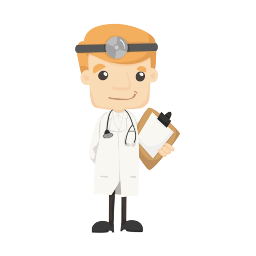 捧着病历本的医生矢量素材