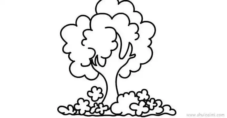 简笔画树组合