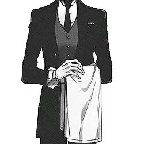 二次元 动漫 插图 男头 半身 黑白