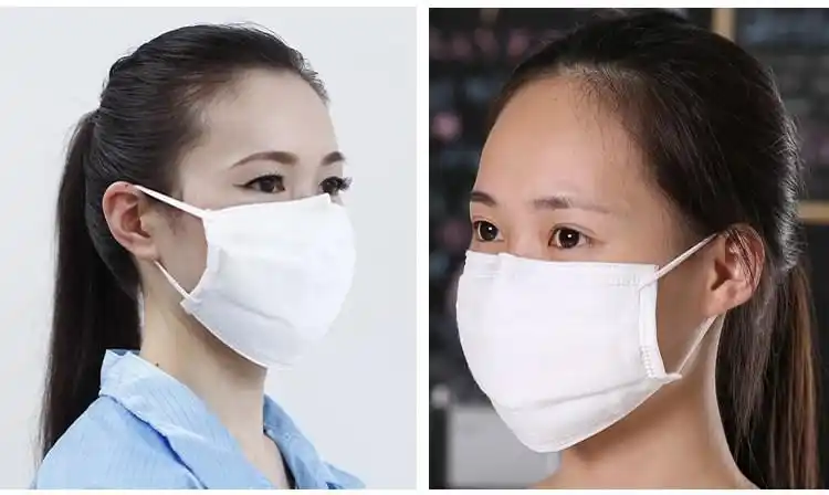 白色纱布口罩女夏季防雾霾防尘工业打磨家具专用透气可清洗易呼吸