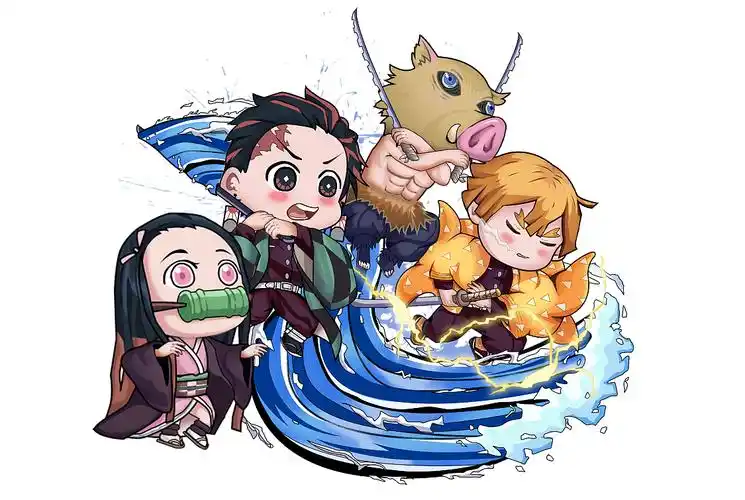 鬼灭之刃q版小人插画