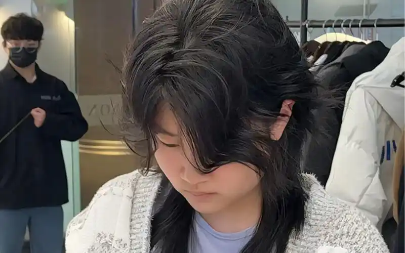 给一位13岁小妹妹剪了个狼尾鲻鱼头没想到结果!