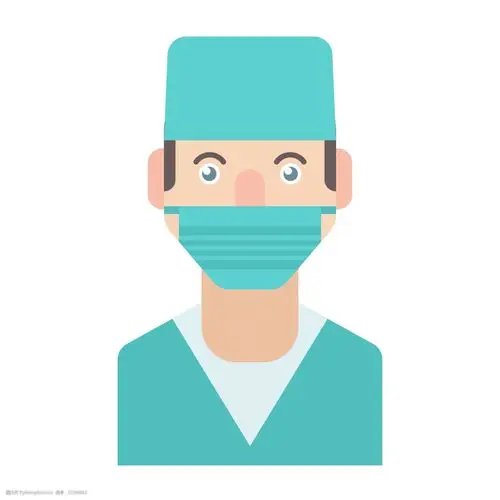 卡通戴口罩的手术医生矢量素材